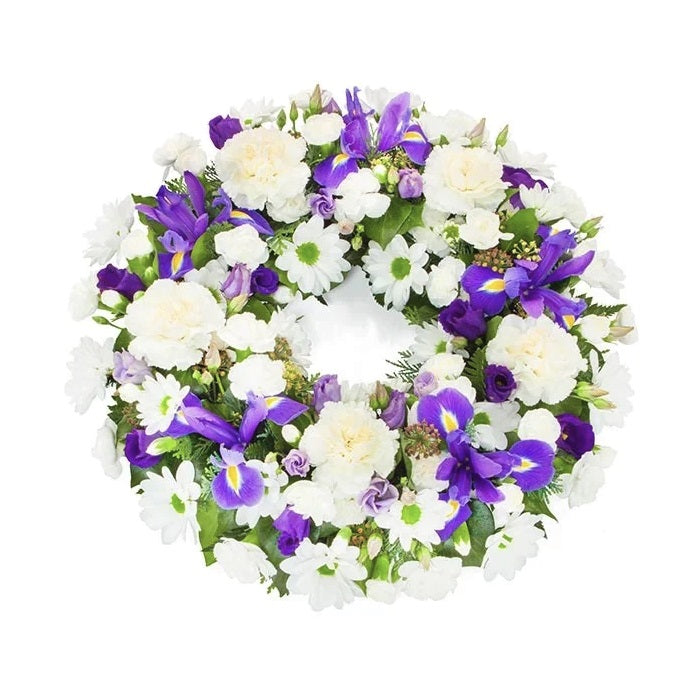 Purple and White Wreath